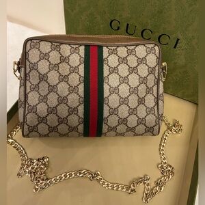 Gucci Beige and Brown Crossbody Bag